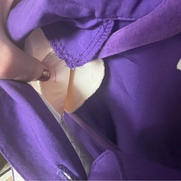 Lighthouse Point vintage purple and white daisy 80s aesthetic windbreaker top - Picture 5 of 6
